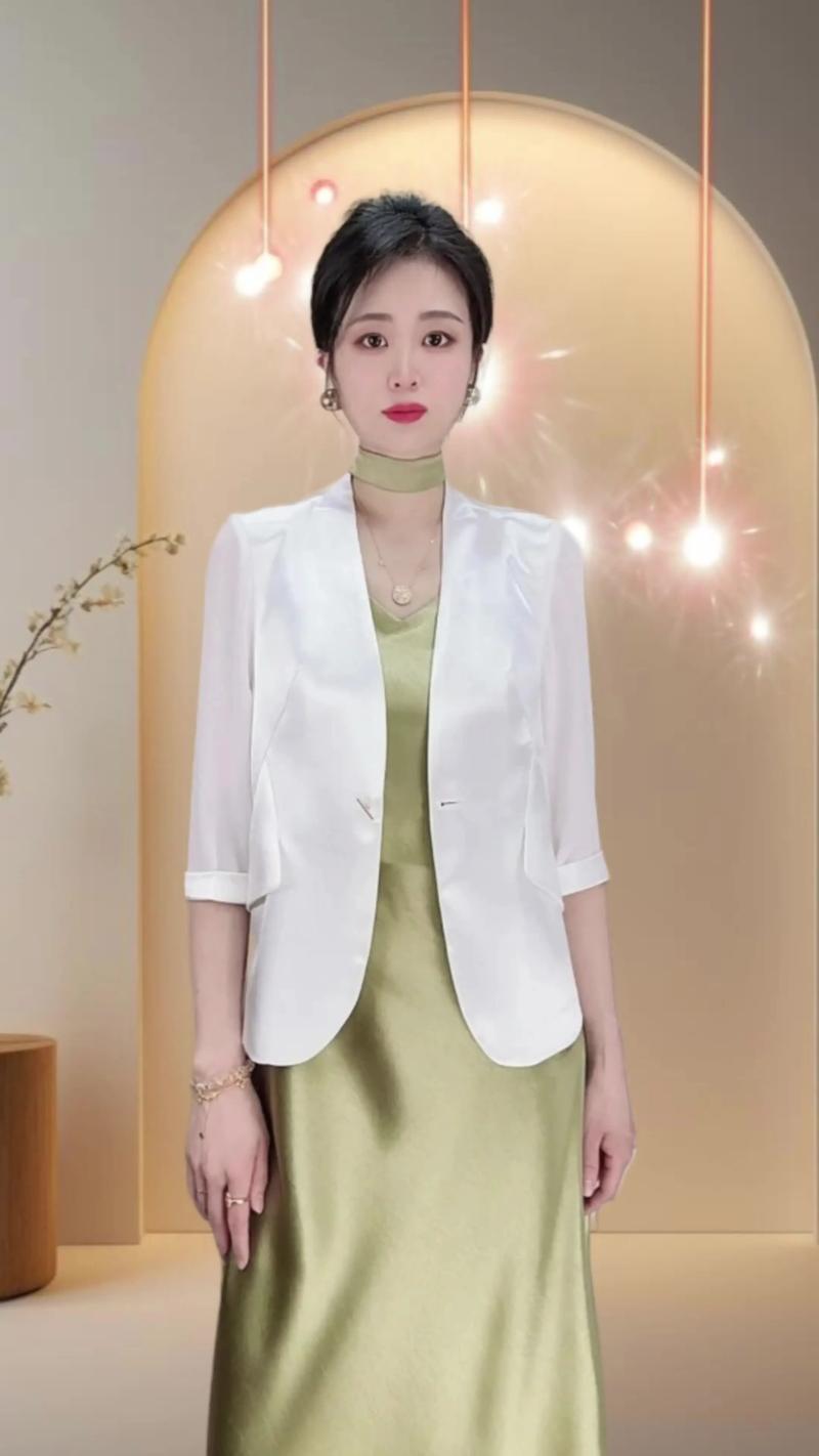 连衣裙西装外套怎么搭配图片