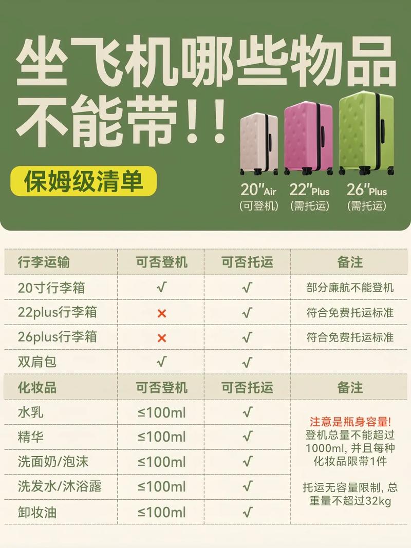 飞机都不能带什么