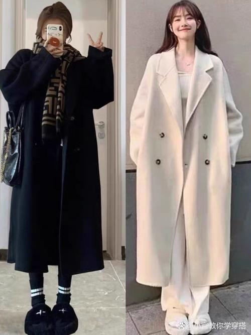 冬季超长大摆女大衣怎么搭配图片大全