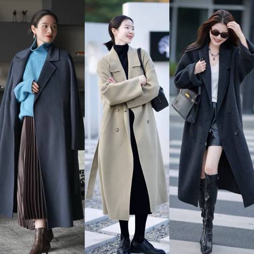 冬季超长大摆女大衣怎么搭配图片大全