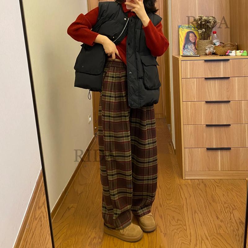 短格子呢怎么搭配什么裤子