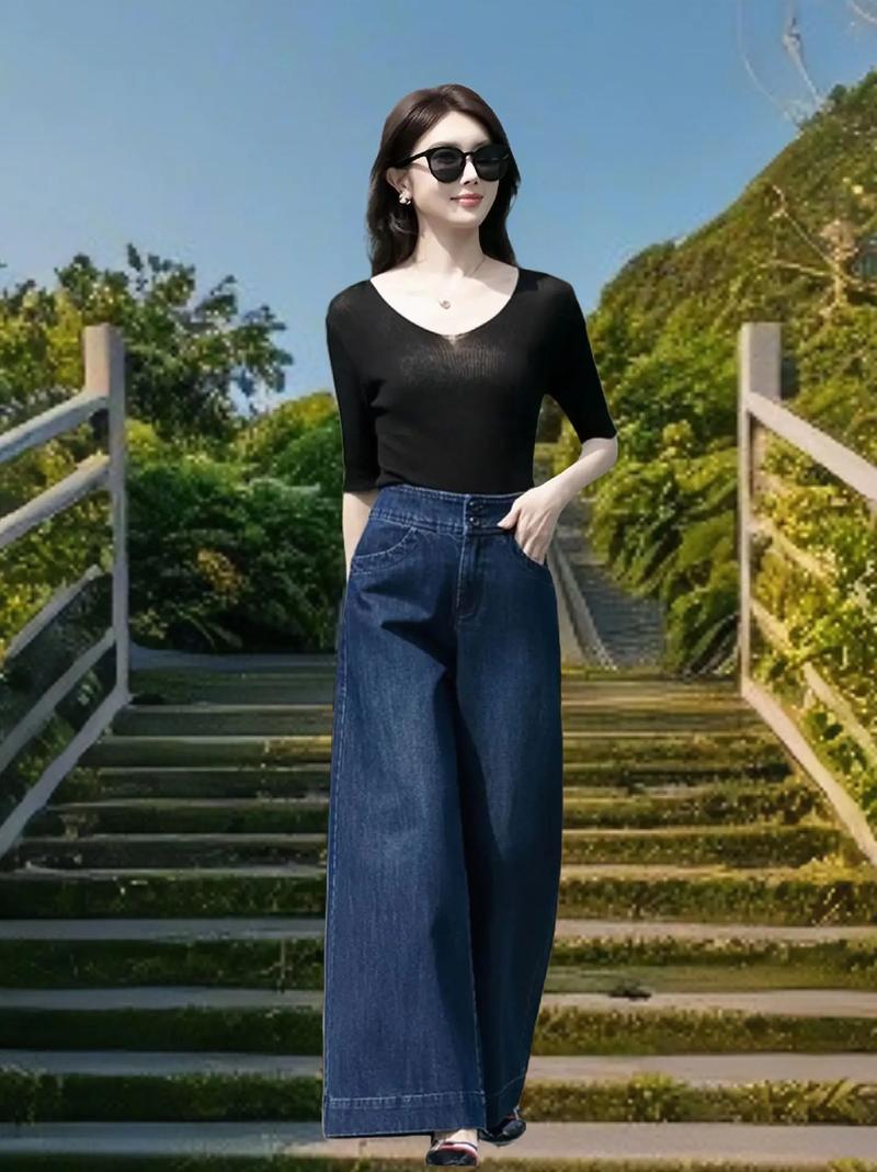 阔腿牛仔裤怎么搭配衣服
