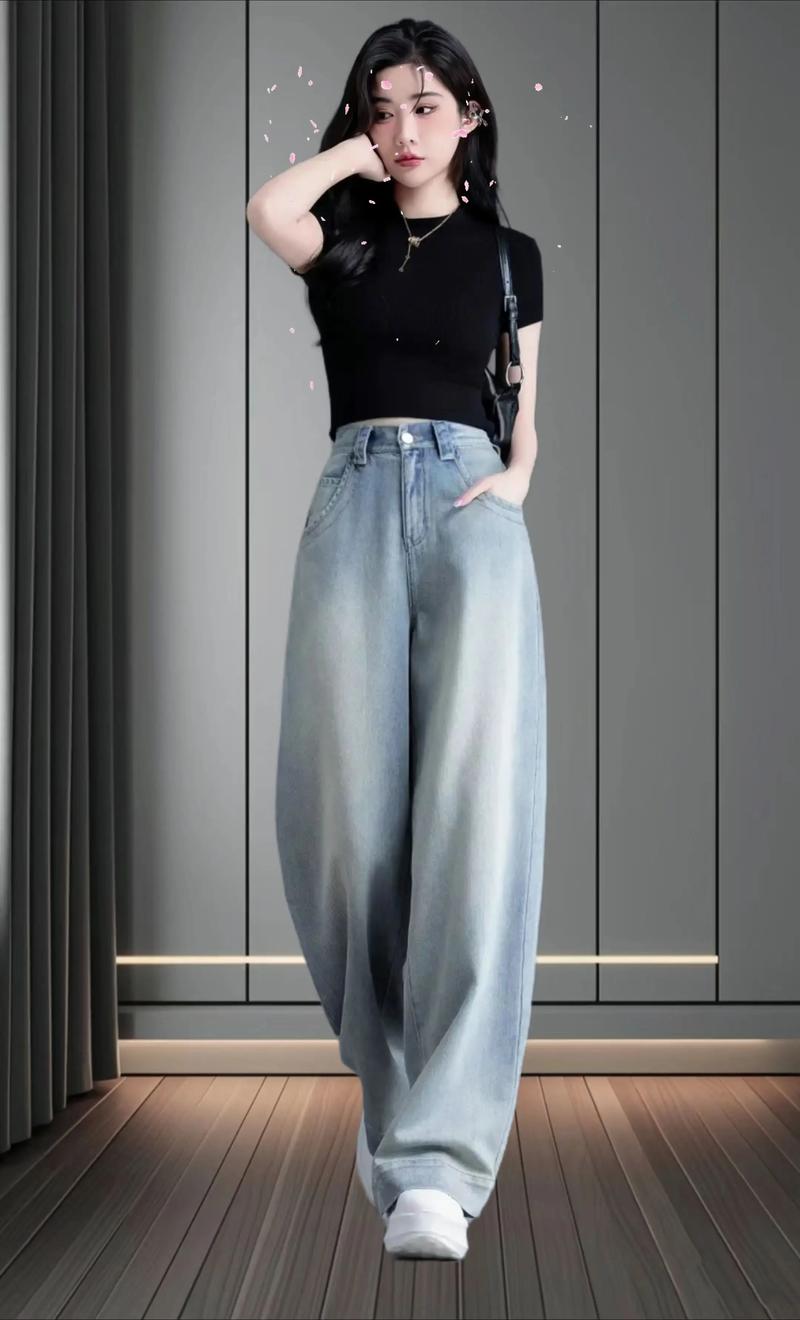 阔腿牛仔裤怎么搭配衣服