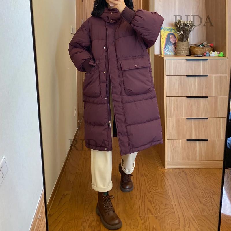 中长宽松羽绒服怎么搭配图片