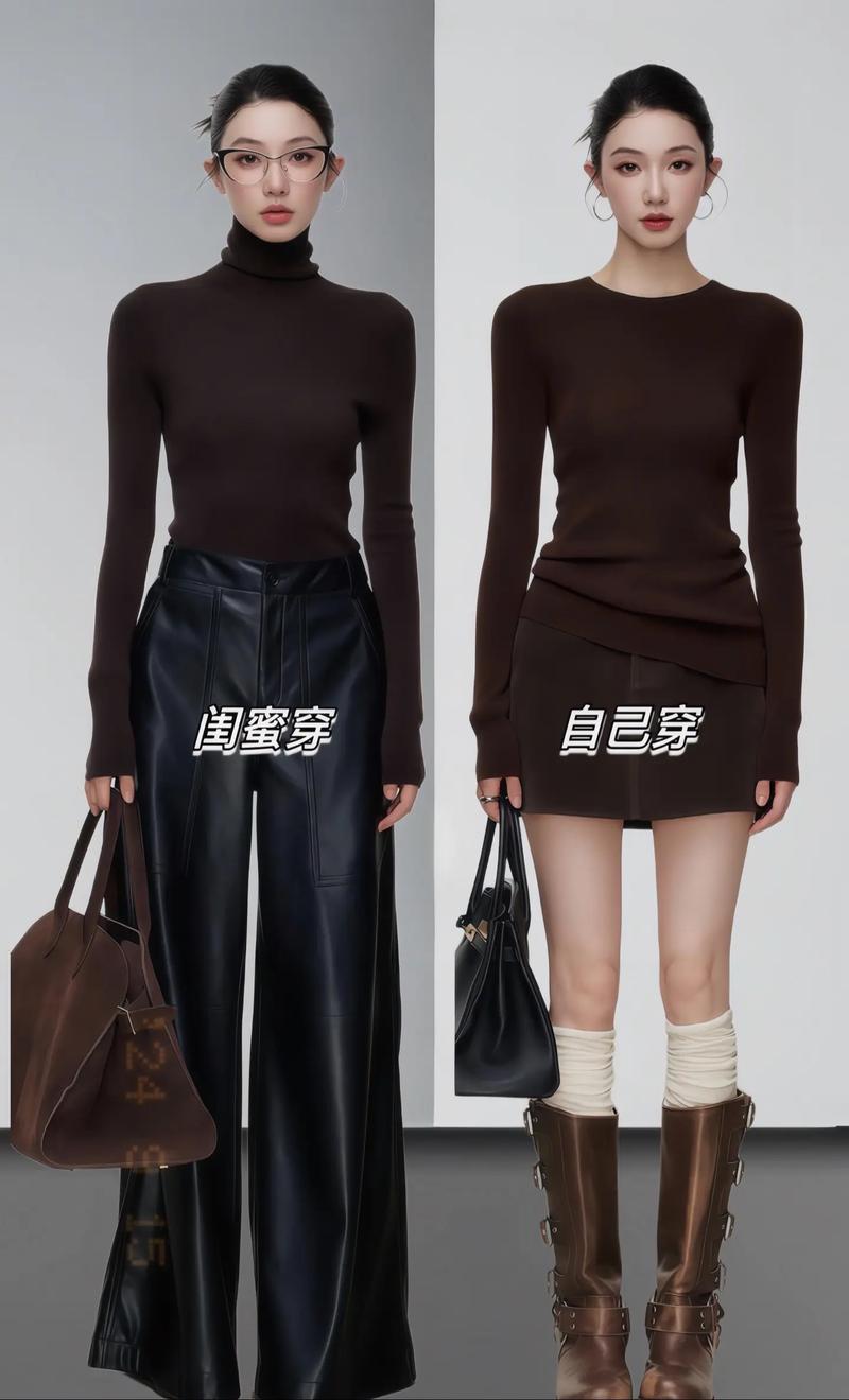 咖色裙子怎么搭配图片