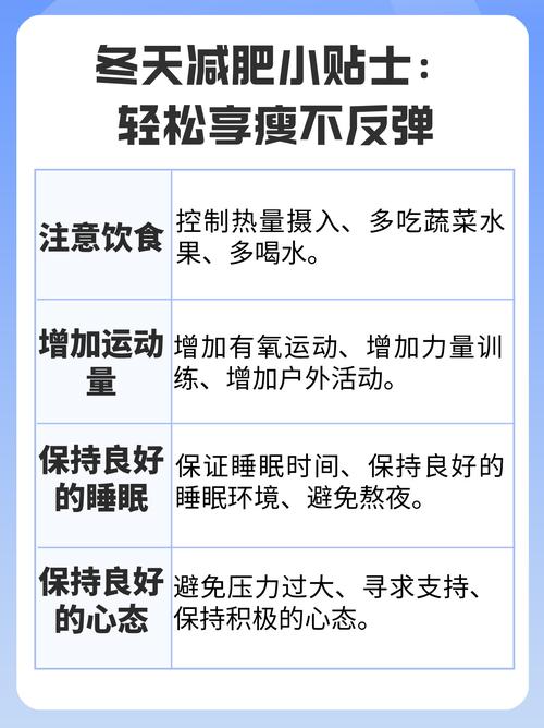 冬季减肥应注意什么