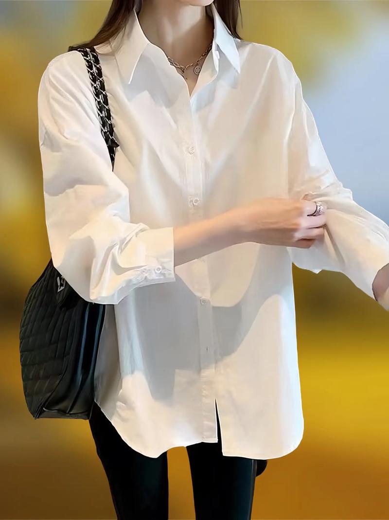 长装白色衬衣怎么搭配外套