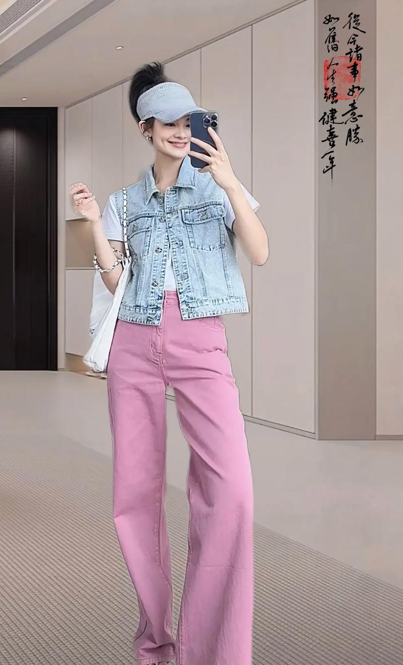 牛仔马甲背心怎么搭配图片欣赏