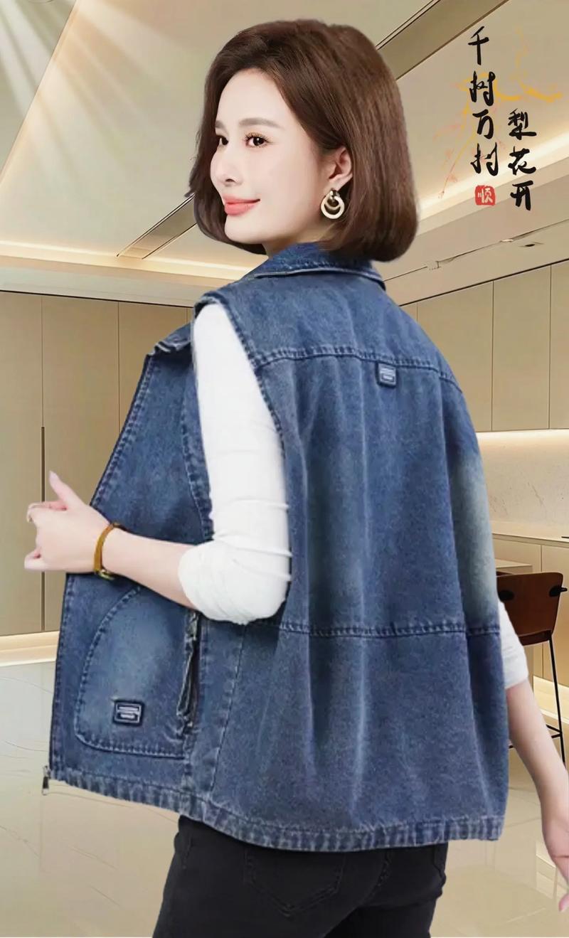 牛仔马甲背心怎么搭配图片