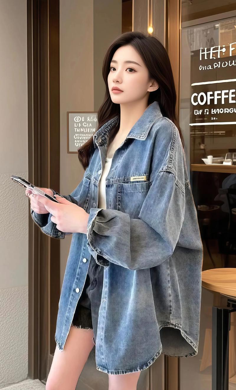 牛仔长款衣服怎么搭配