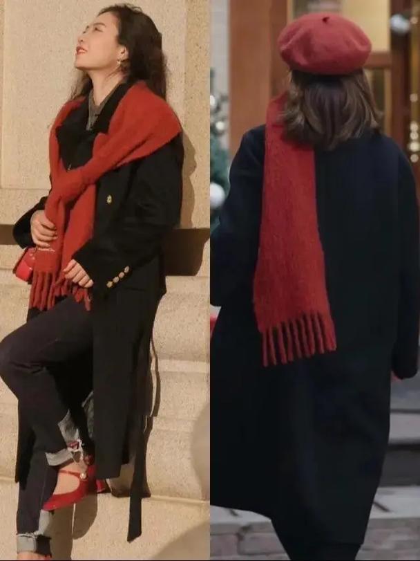 黑皮肤红衣服怎么搭配什么围巾好看