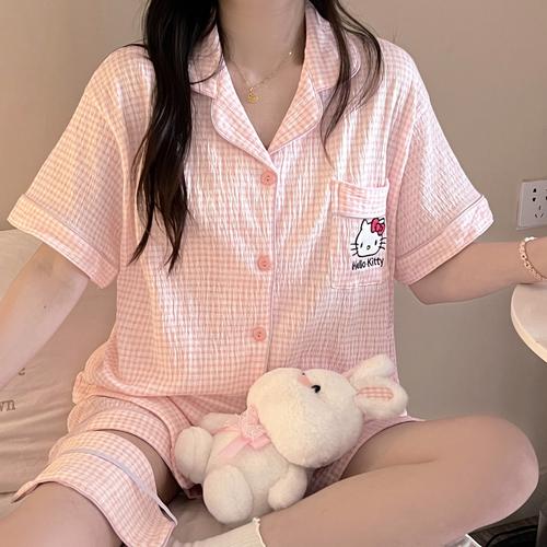 粉色格子短裤怎么搭配图片女生
