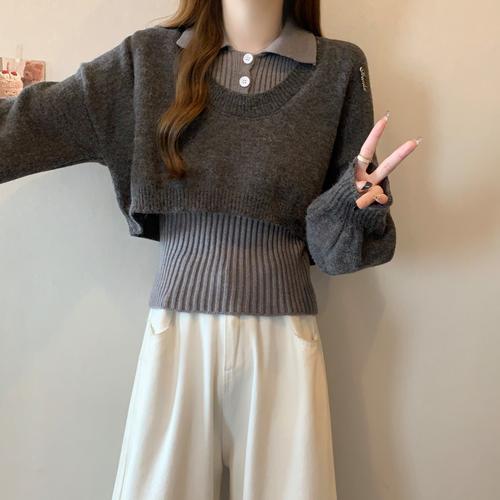 短款毛衣怎么搭配衣服好看图片欣赏