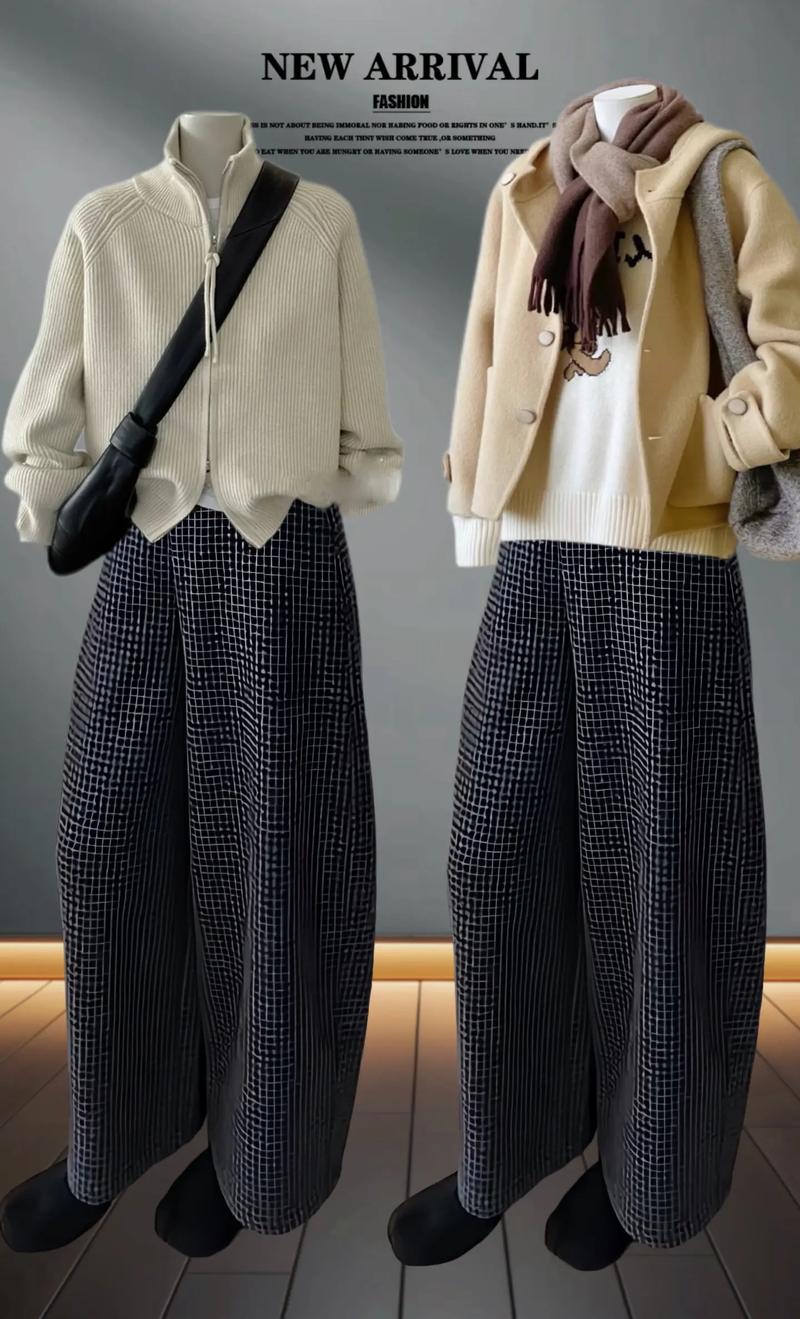 大格子裤怎么搭配外套