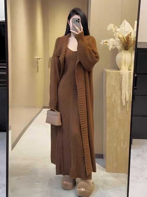 穿长款开衫怎么搭配图片欣赏