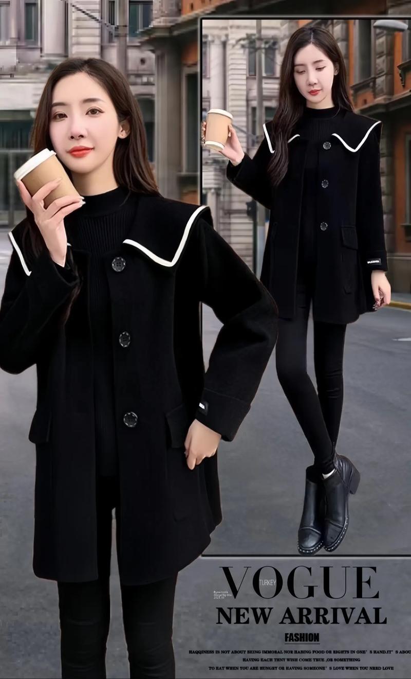 长版黑色衣服怎么搭配图片