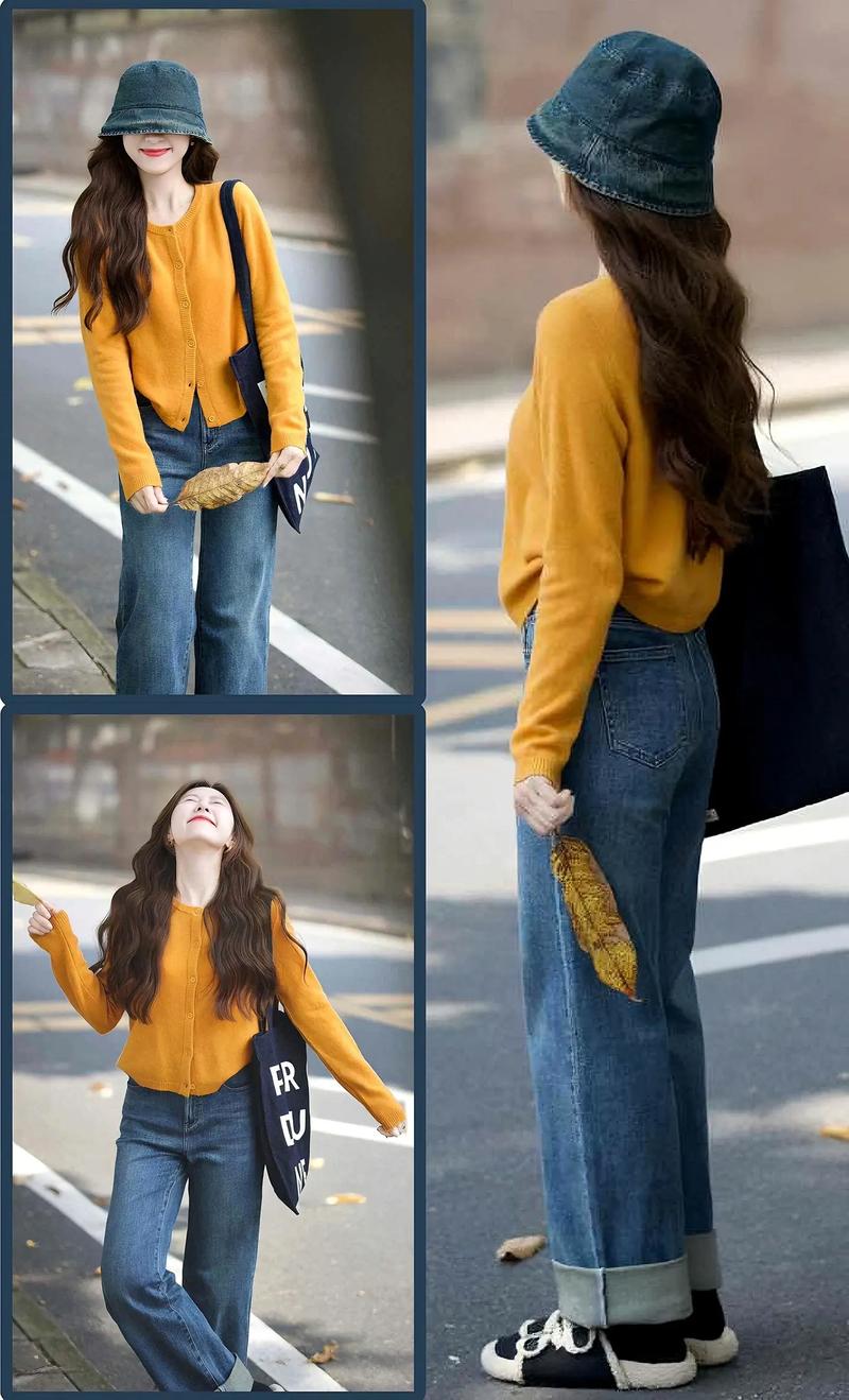 橘色衣服配什么裤子