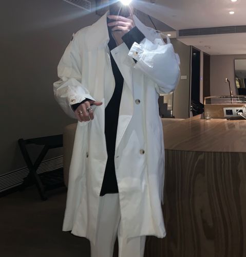 男生白风衣怎么搭配图片大全