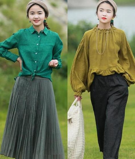 深绿色上衣配什么裤子