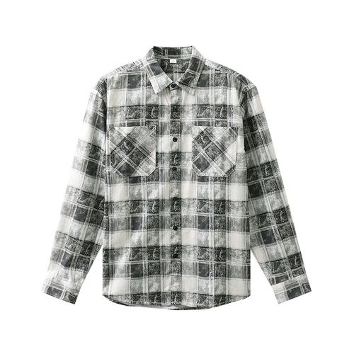 男灰色格子衬衫怎么搭配什么外套