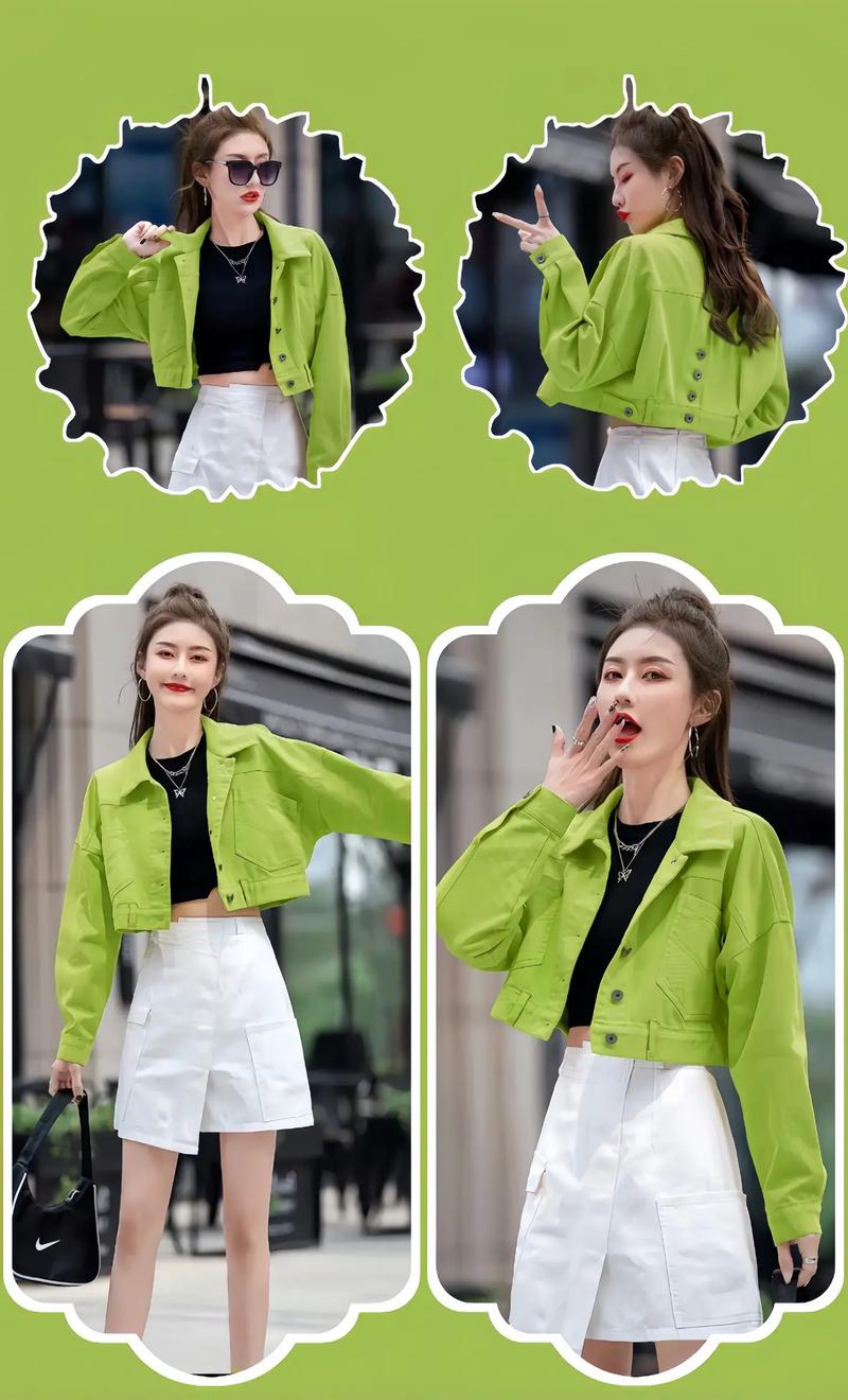 绿色阔腿腿怎么搭配什么外套