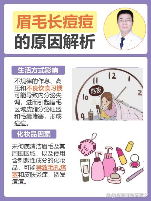 眉毛长痘痘是什么原因