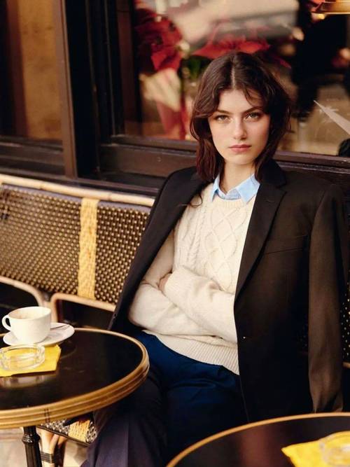 高领毛衣衬衫怎么搭配外套