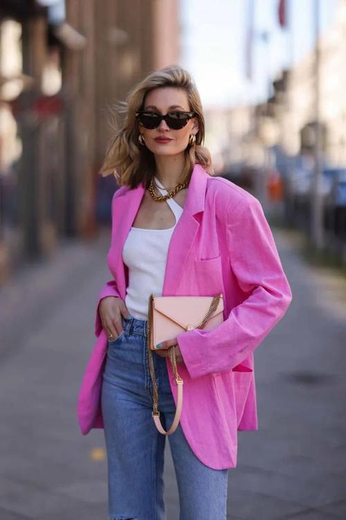 粉色和蓝色搭怎么搭配图片大全