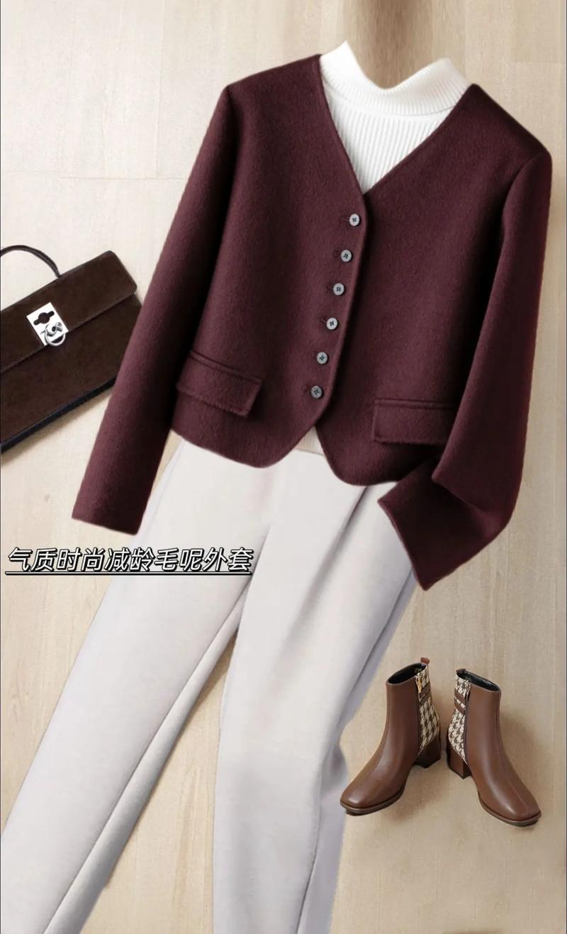短款红羊绒大衣怎么搭配什么围巾好看