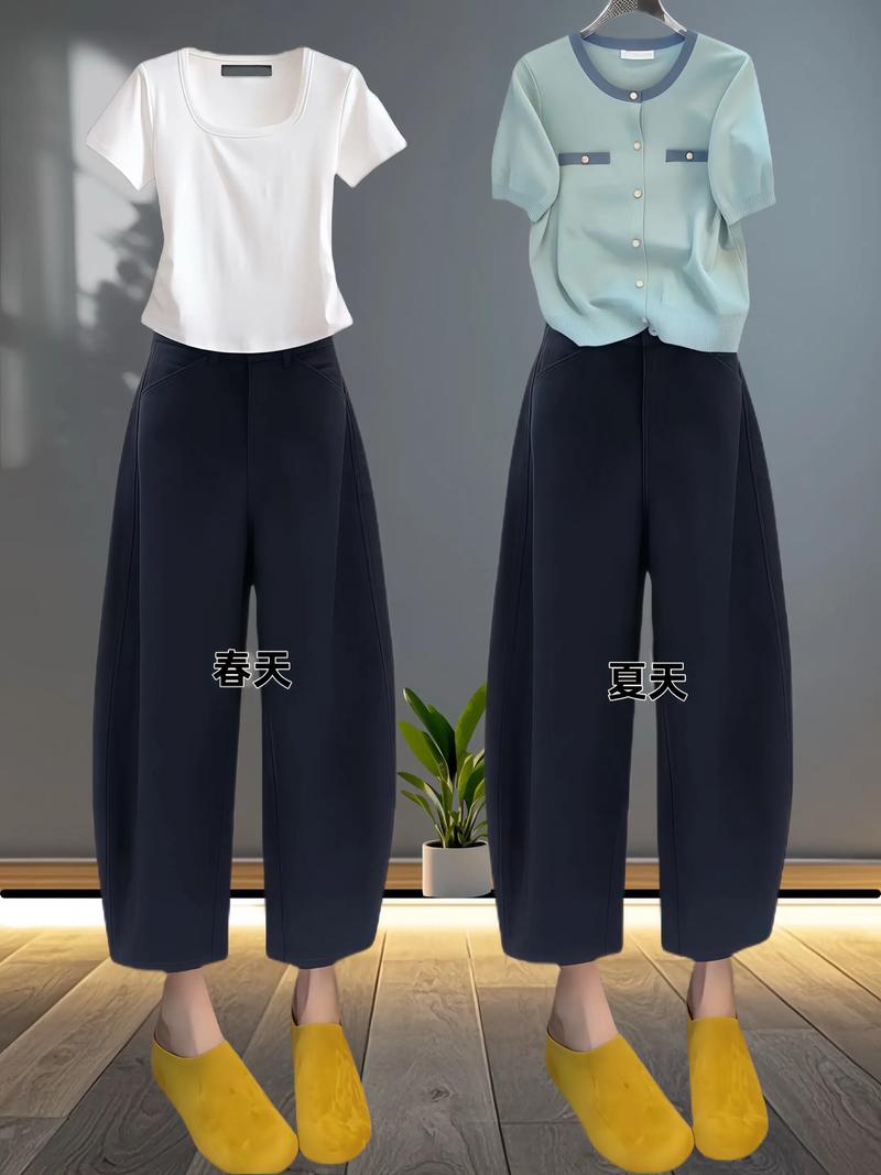 藏青色长裤怎么搭配图片
