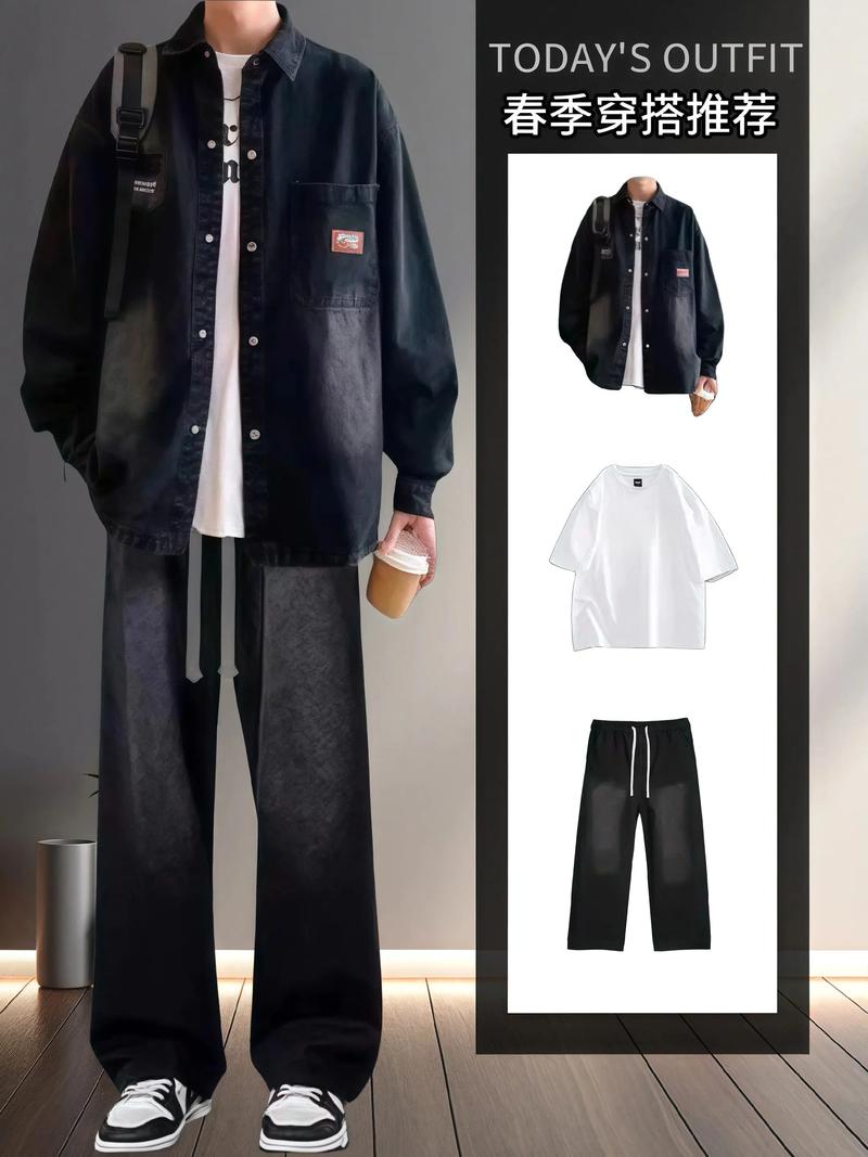 白夹克和短袖怎么搭配图片