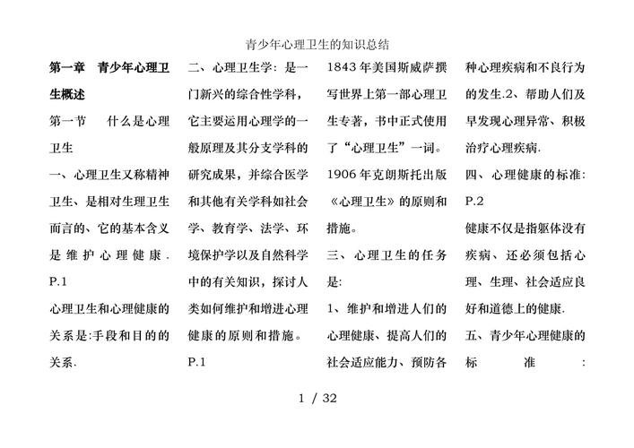 什么是心理卫生
