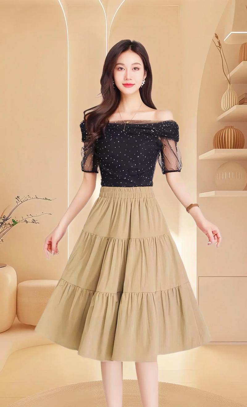 摆裙怎么搭配衣服图片