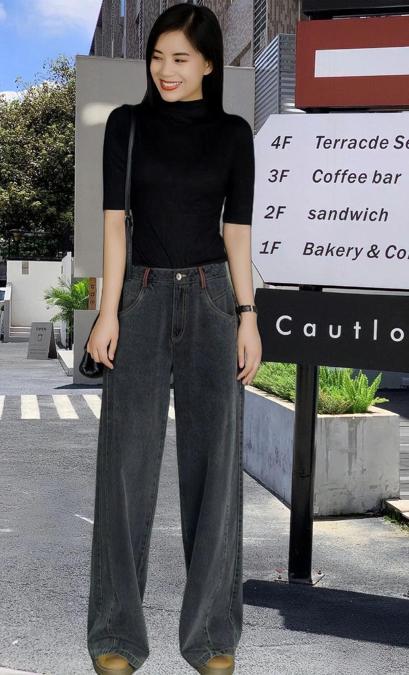黑色牛仔裤配什么衣服