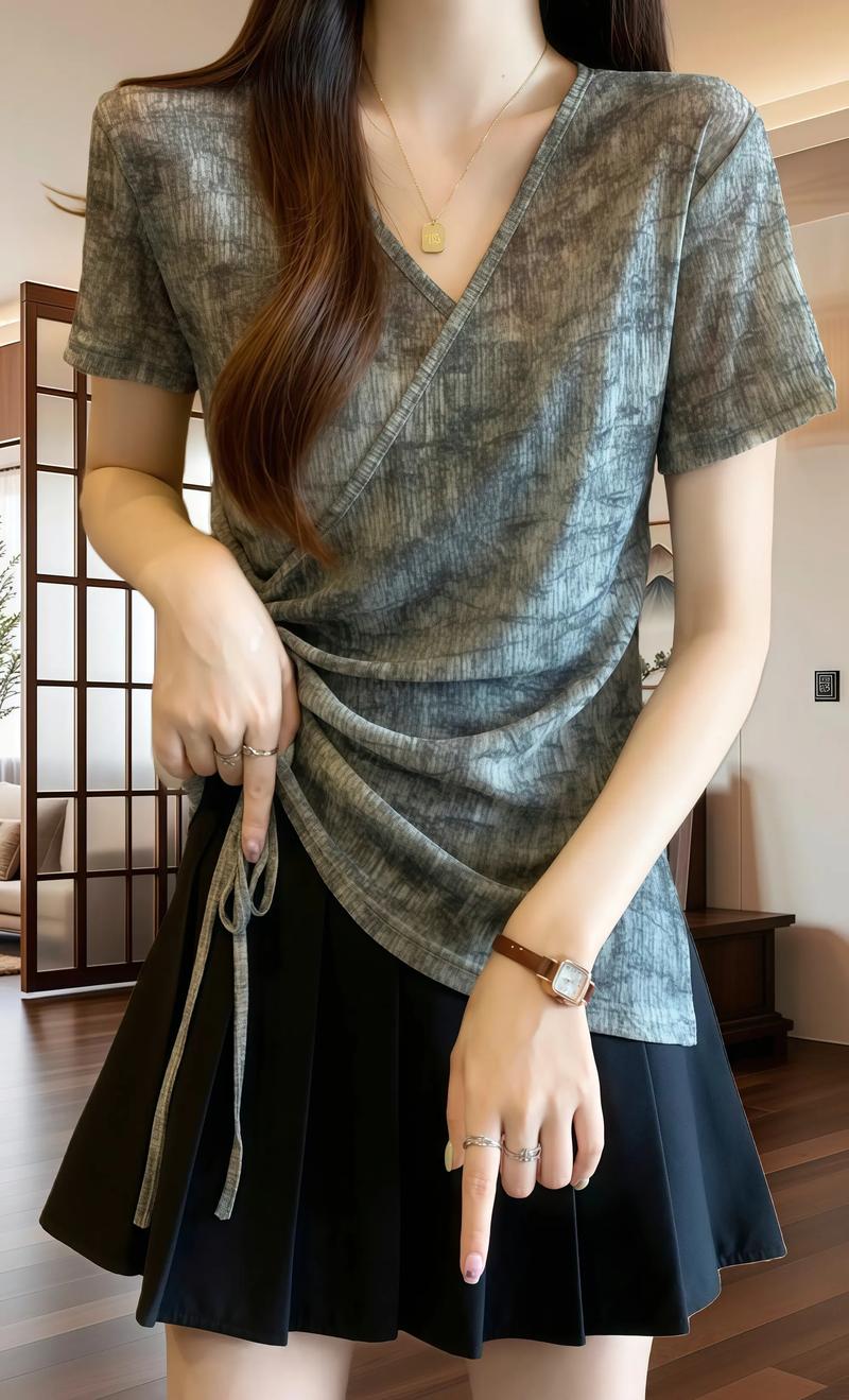 扎染断袖怎么搭配衣服
