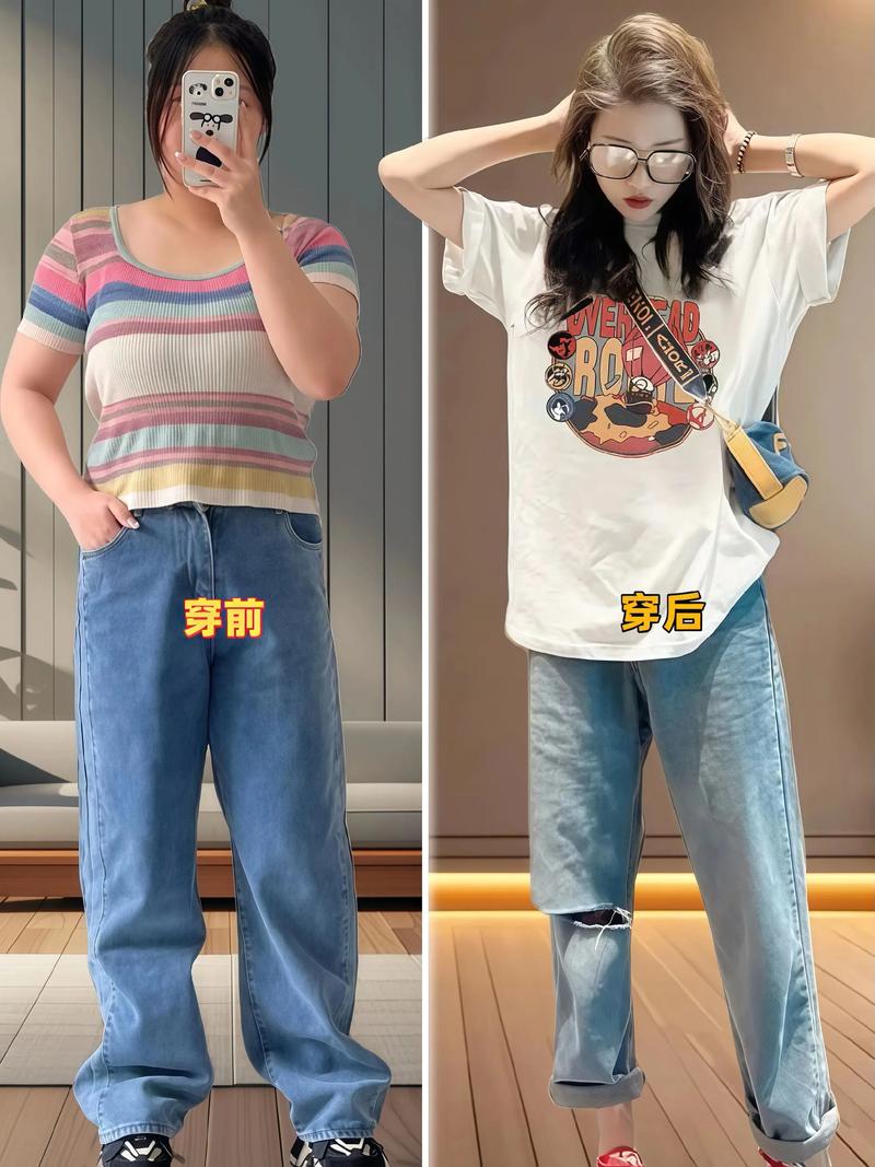 夏天长款t恤下面怎么搭配