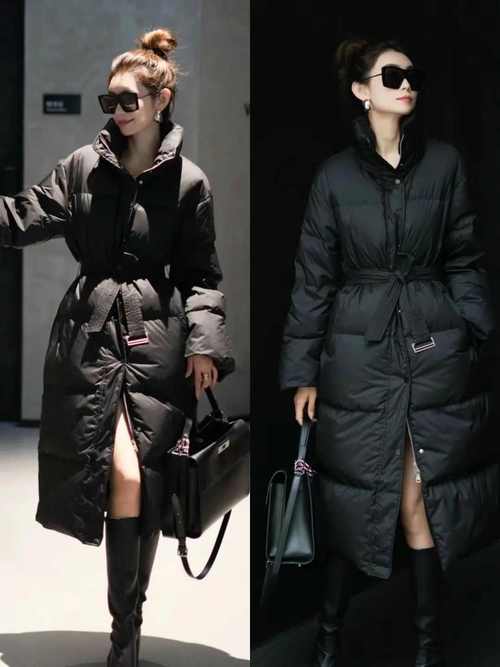 黑色羽绒怎么搭配打底衫