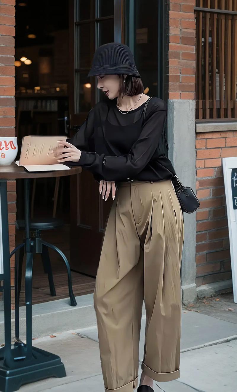 卡其色偏黄的裤子怎么搭配