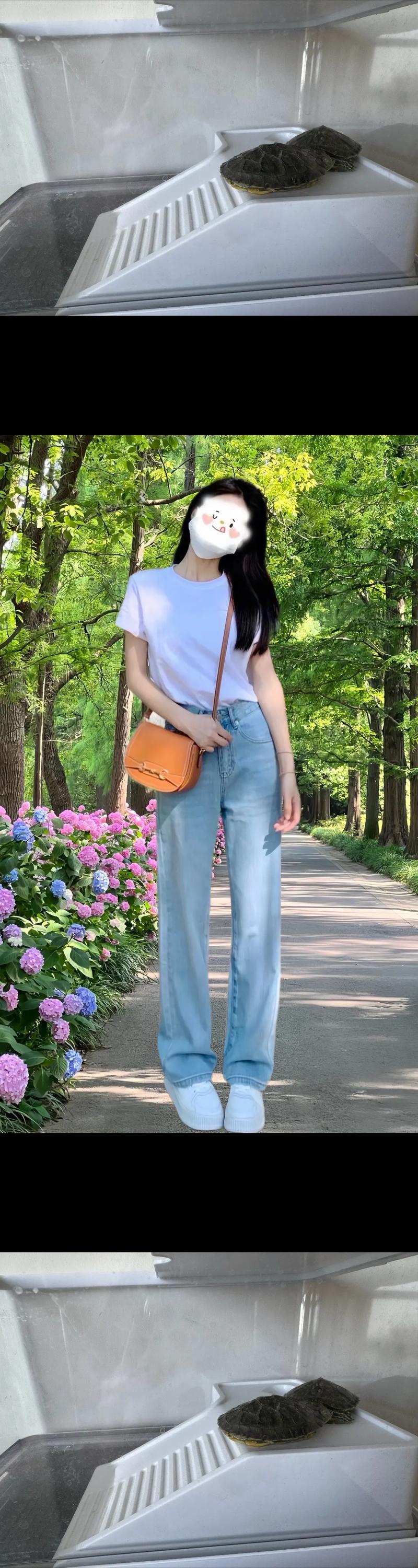 白短袖和牛仔裤怎么搭配图片