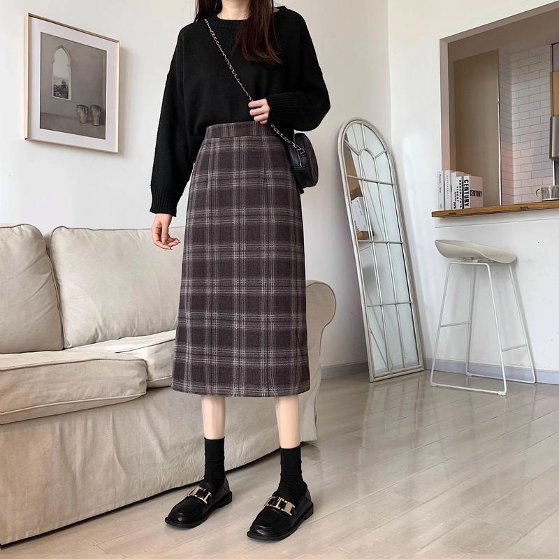 大格子裙怎么搭配图片大全