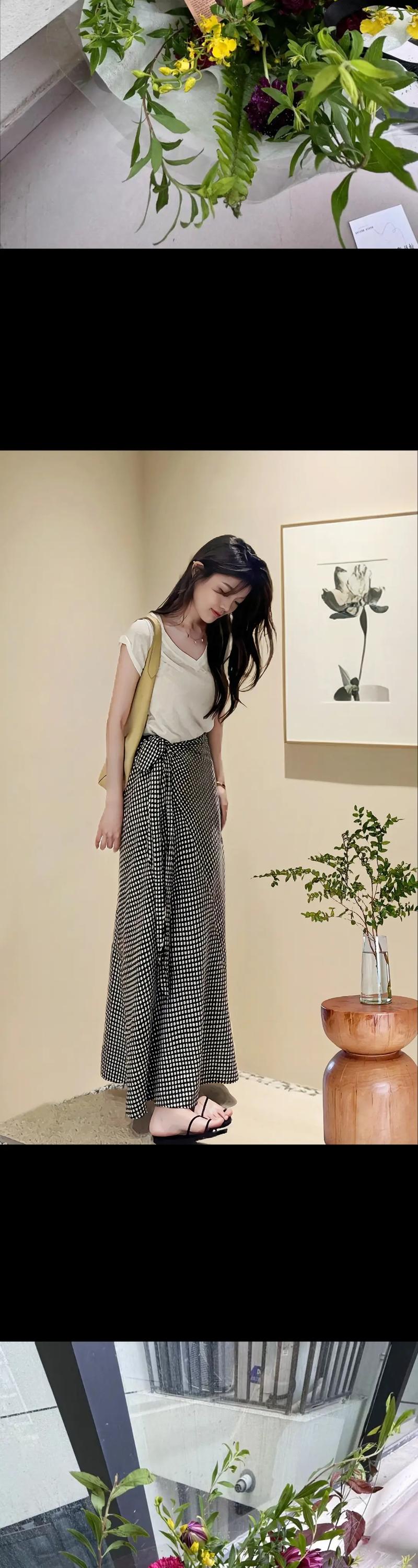 大格子裙怎么搭配图片大全