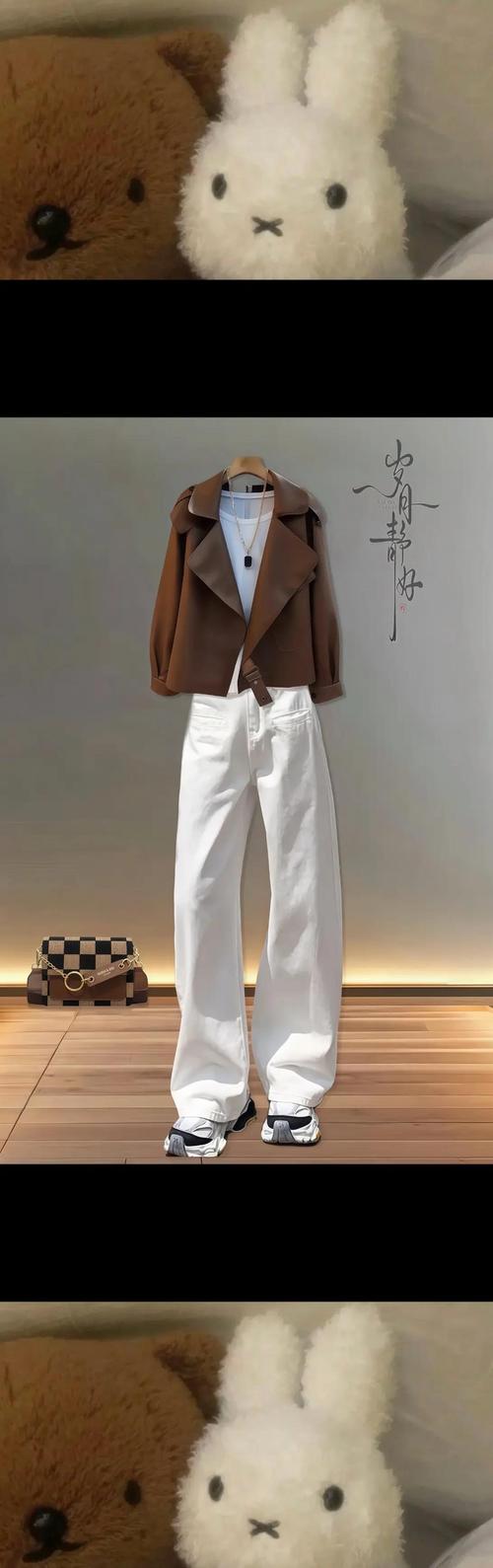 白色的阔腿裤怎么搭配上衣图片