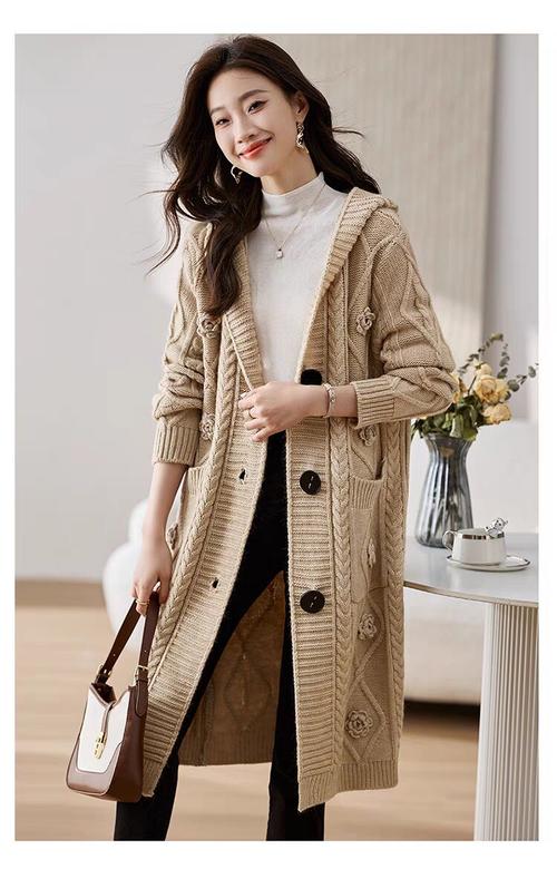 女款毛衣长款外套怎么搭配图片欣赏