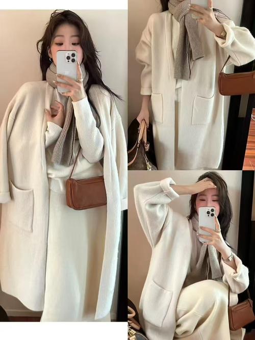 女款毛衣长款外套怎么搭配图片