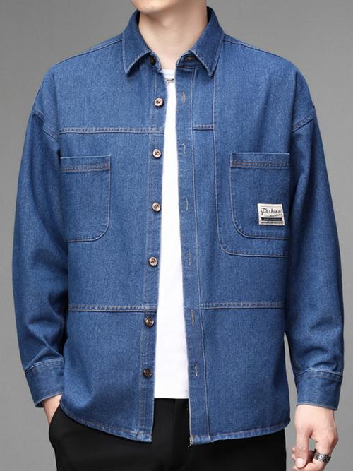 男士薄牛仔衬衫怎么搭配图片大全