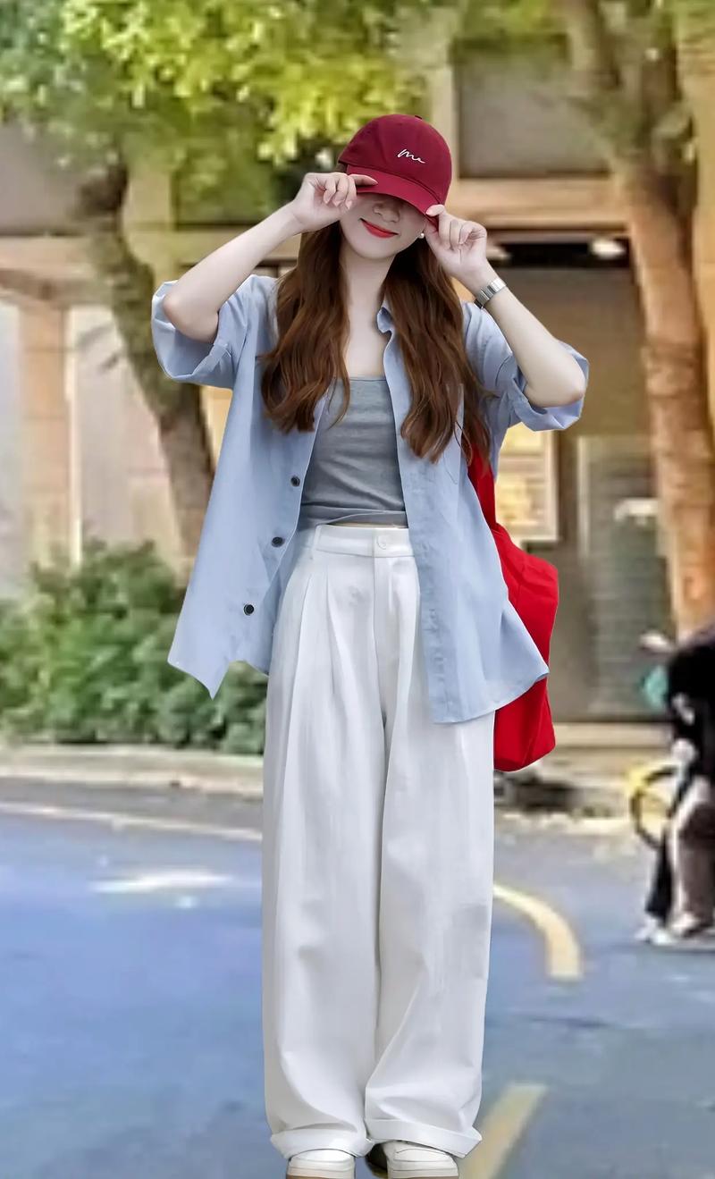 韩版短衬衣怎么搭配裤子好看