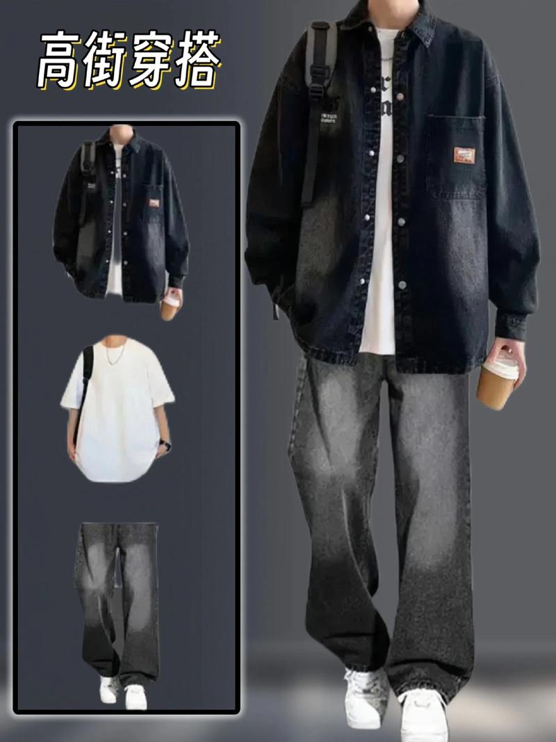 男士薄牛仔衬衫怎么搭配图片