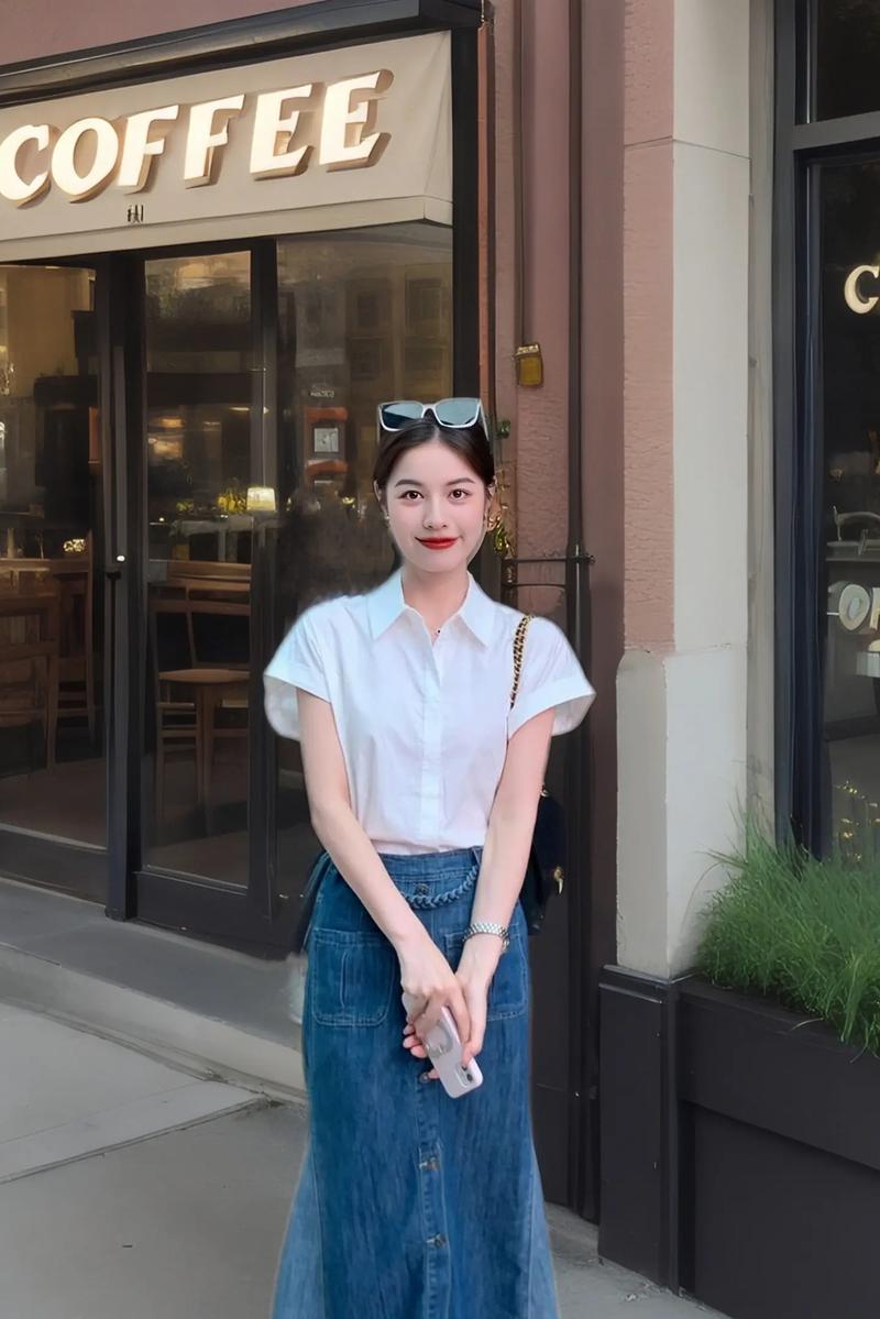 韩版短衬衣怎么搭配裤子