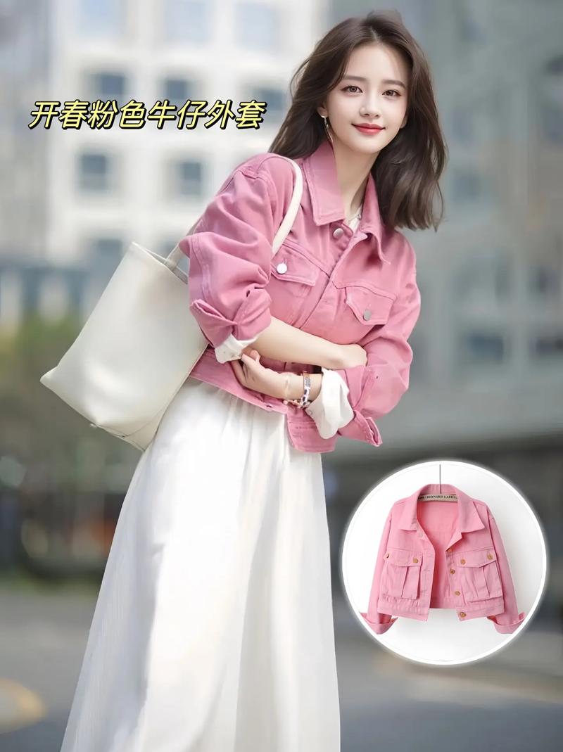 粉色蓬松上衣怎么搭配什么外套