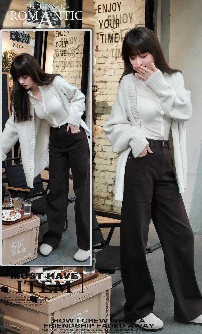 白色长针织开衫怎么搭配图片